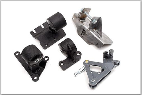 Innovative 88-91 Civic H-Series Black Steel Mounts 75A Bushings (Manual Hydro Actuator) - 29150-75A