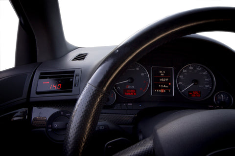 P3 V3 OBD2 - Audi B7 Gauge (2006-2008) Left Hand Drive, Pre-installed in OEM Vent (BLACK)