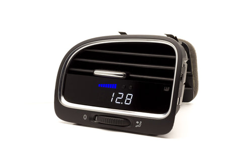 P3 Analog Gauge - VW Mk6 (2009-2013) Right Hand Drive, Blue bars / White digits, Pre-installed in OEM Vent