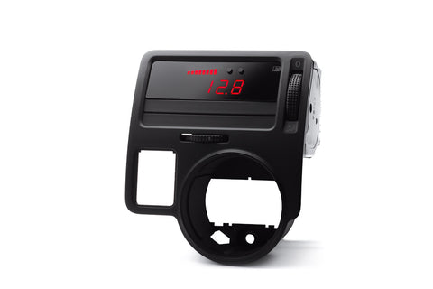 P3 Analog Gauge - VW Mk4 (1997-2004) Left Hand Drive, Red bars / Red digits, Pre-installed in OEM Vent