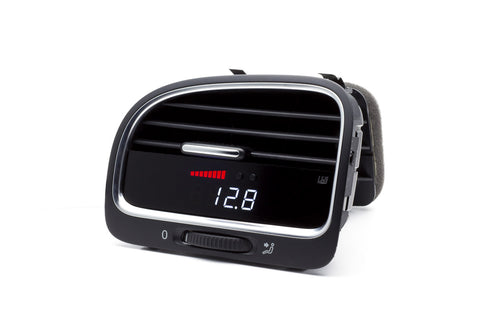 P3 Analog Gauge - VW Mk6 (2009-2013) Right Hand Drive, Red bars / White digits, Pre-installed in OEM Vent
