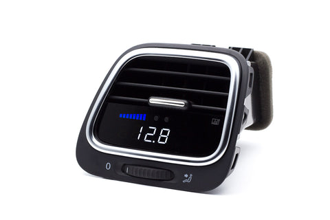 P3 Analog Gauge - VW EOS/Scirocco (2009-2018) Left Hand Drive, Blue bars / White digits, Pre-installed in OEM Vent(SILVER TRIM)