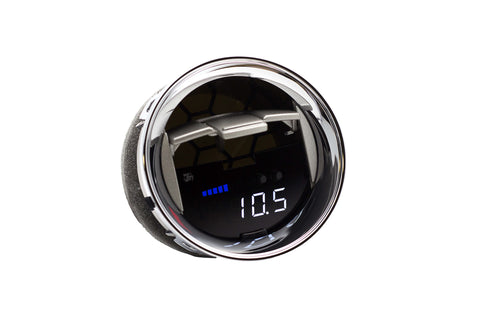 P3 Analog Gauge - Ford F-150 (2009-2014) Universal, Blue Bars / White Digits, Pre-installed in OEM Vent (SILVER TRIM)